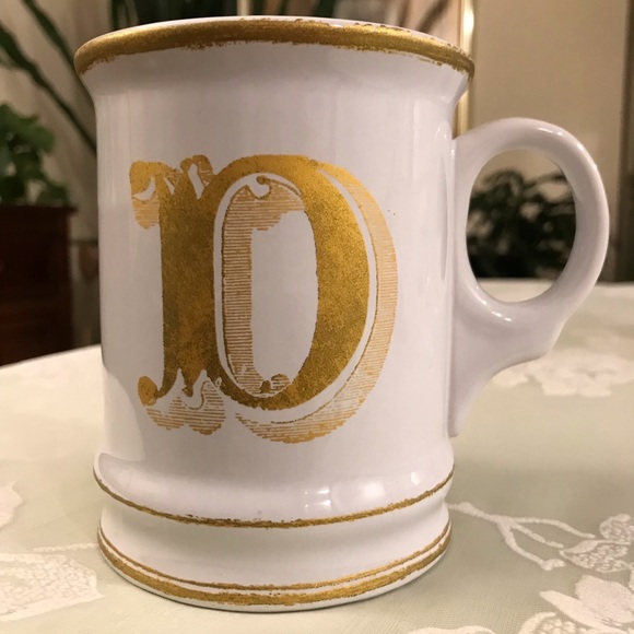 ⚡️WILLIAMS-SONOMA Gold Monogram Mug D - Picture 6 of 6